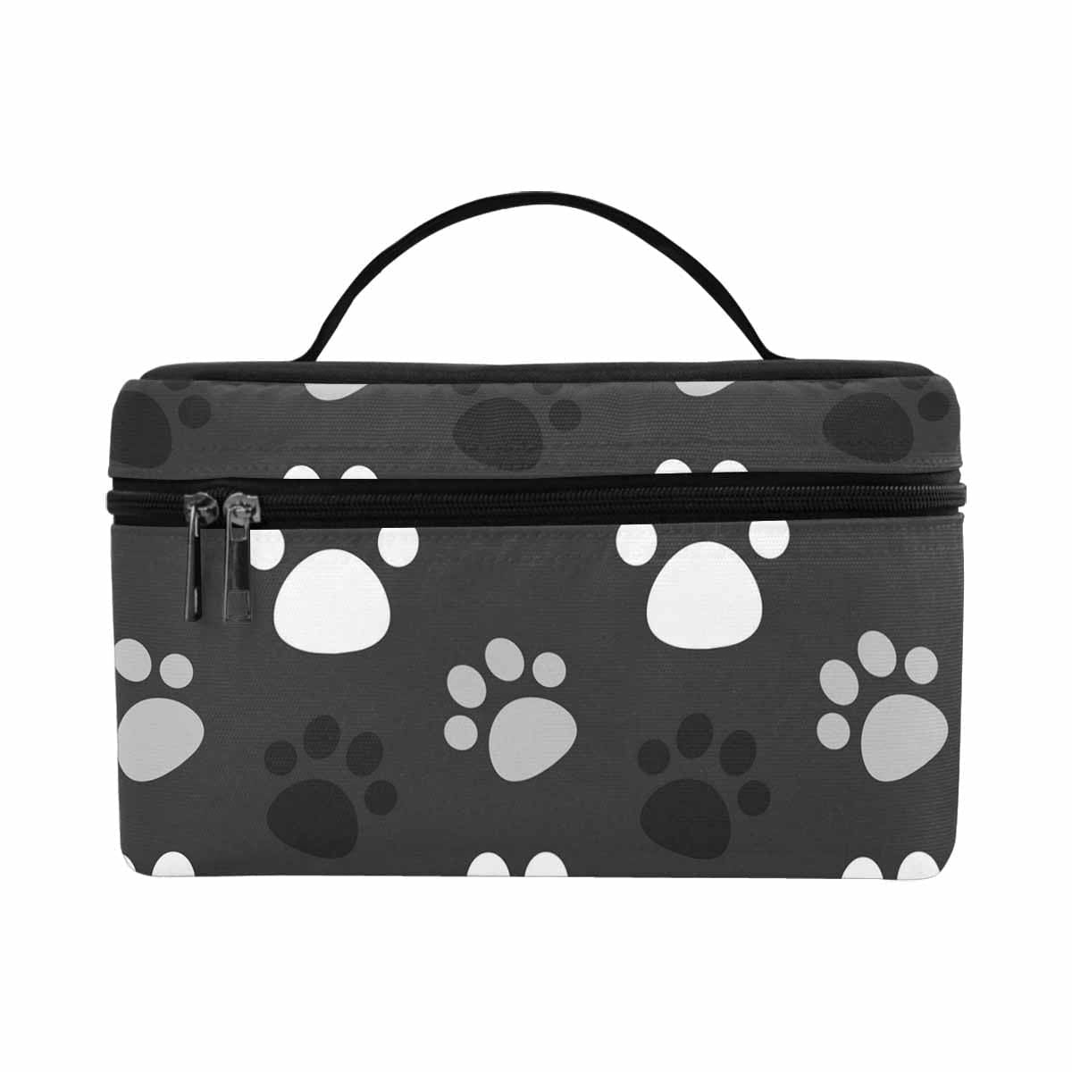 Cosmetic Bag, Paws - Dark Grey Bag,travel Case