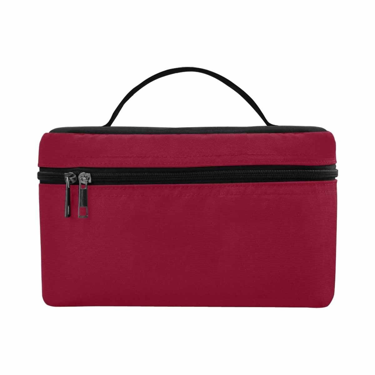 Cosmetic Bag, Burgundy Red Travel Case